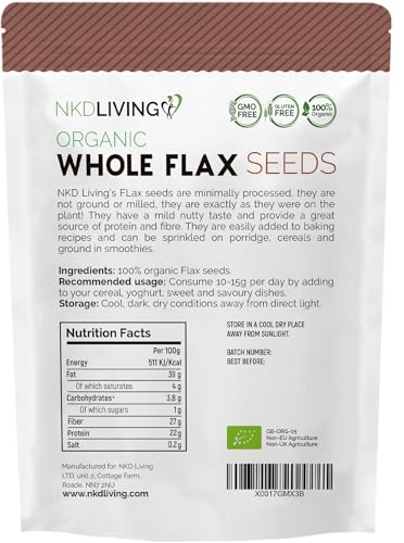 NKD Living Organic Flax Seeds / Linseeds (1kg)