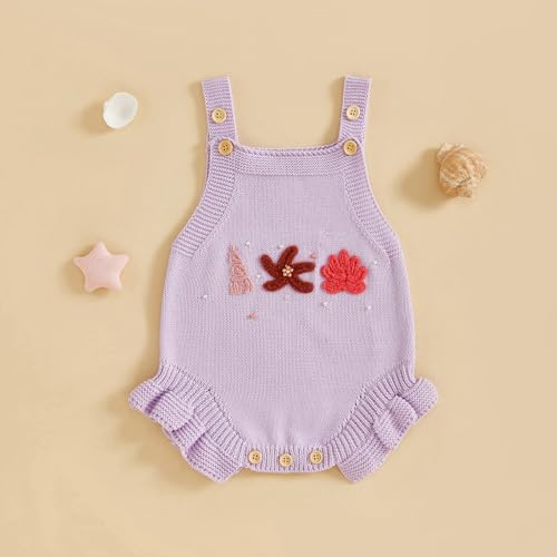 Baby Girl Knit Sweater Newborn Sweater Romper Shell Sleeveless Jumpsuit Clothes for Infant2