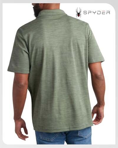 Spyder Mens Polo Shirt - Moisture-Wicking Short Sleeve Athletic Performance Collared Golf Shirt for Men (S-XL)2