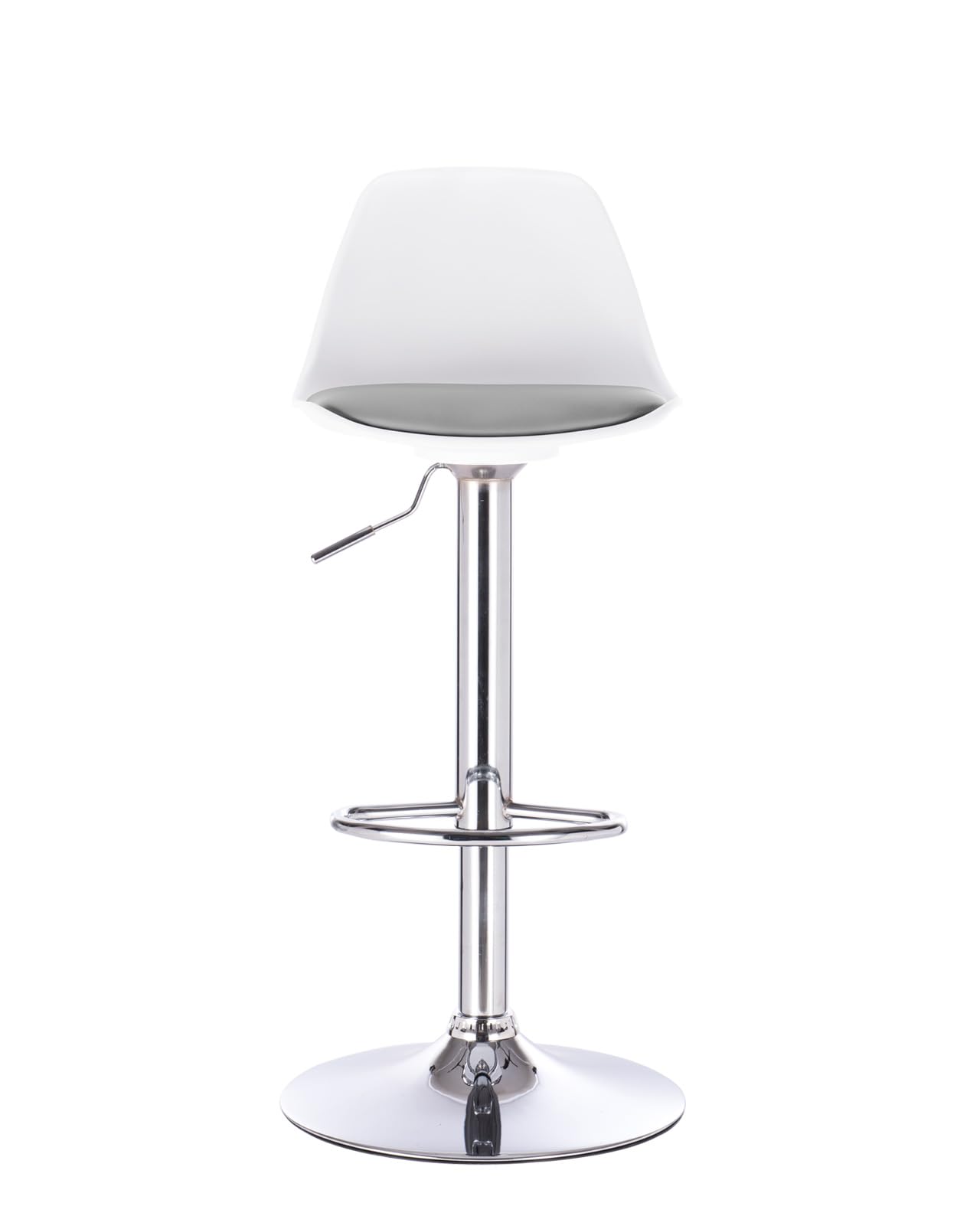 KAYELLES Lot de 2 tabourets de Bar réglables SIG Blanc Gris