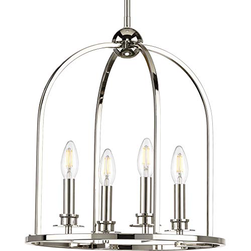 Litchfield Collection 3-Light Polished Chrome Clear Glass Coastal Pendant Light - Image 4