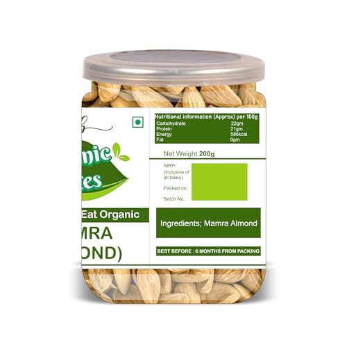 ORGANIC BITES Mamra (Almond) 300 Gram Airtight Container image 4