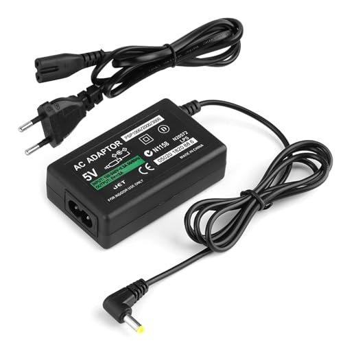 Ladegerät für Sony PSP 1000/2000/3000, Ladekabel 5V 2A für PSP, Ersatz Charger Power Adapter Wandstecker, Steckernetzteil Netzkabel Netzteil Set Adapter Tragbar 1.8M