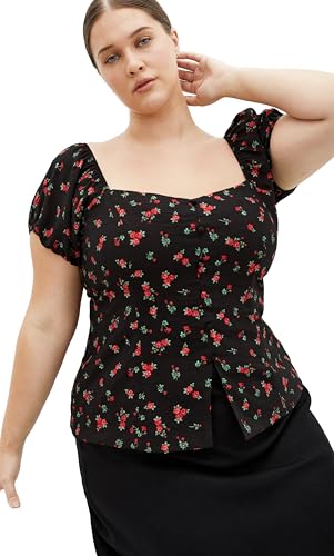 Image of City Chic Women's Plus Size Top - Daydreamer V Neck Print