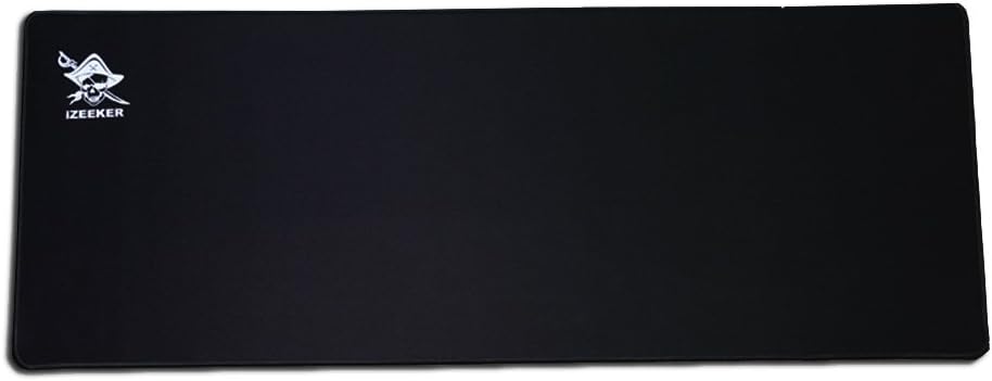 iZEEKER Extra Large XXL Gaming Mousepad, Waterproof Material Mouse Mat Pad, Stitched Edges Non-Slip Rubber Mats Pads - 3mm Thick | 31.5"x11.8" - Black Edge