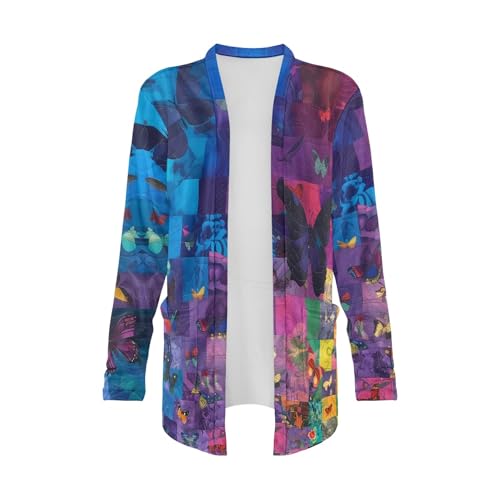 Image of Cardigan Sweaters for Women Long Sleeve Cardigan Soft Drape Open Front Fall Dusters V-Neck Jackets Dressy Loose Coat