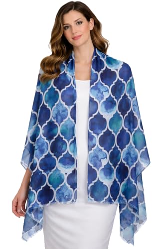 Image of VIC Cotton Modal Digital Print Scarf for Women | Digital Print Designer Stole | Soft Lightweight Luxury Wrap | Premium Cotton Modal Blend | 55 x 170 cm | VIC-SM-DP5517