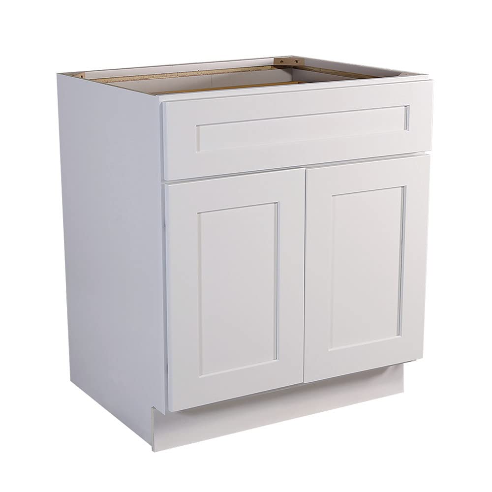 Design House Brookings 27-Inch Base Cabinet, White Shaker