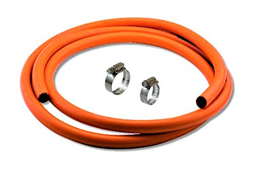 HANDU Indian LPG Hose Pipe 3 Layer Wire ISI & ISO Certified with 2 Hose Clump Super SURAKSHA FINE Quality Flexible Gas Pipe (1, 5 Meter)