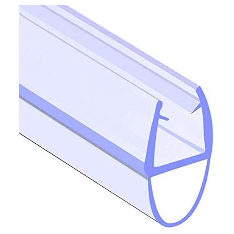 ECOSPA Rubber & Plastic Bath/Shower Screen Seal Strip for 6-8mm Straight Glass Screens or Doors • Bubble Height 14mm • Seals Gaps up to 13mm Cover