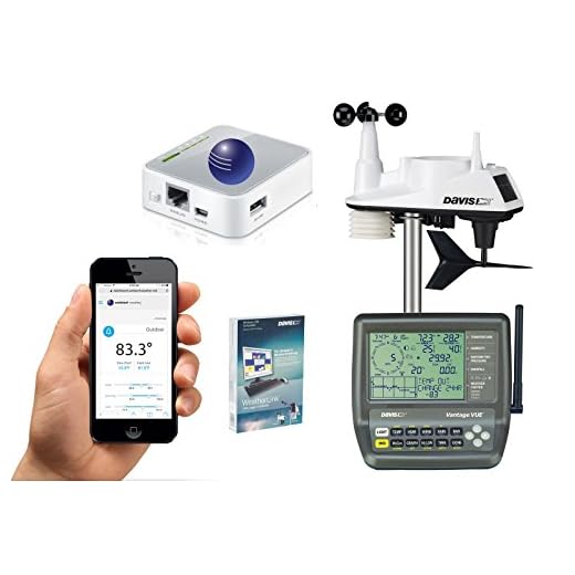 Ambient Weather 6250-WEATHERBRIDGE Davis Instruments Wi-Fi Vantage Vue Wireless Weather Station, Compatible with Alexa