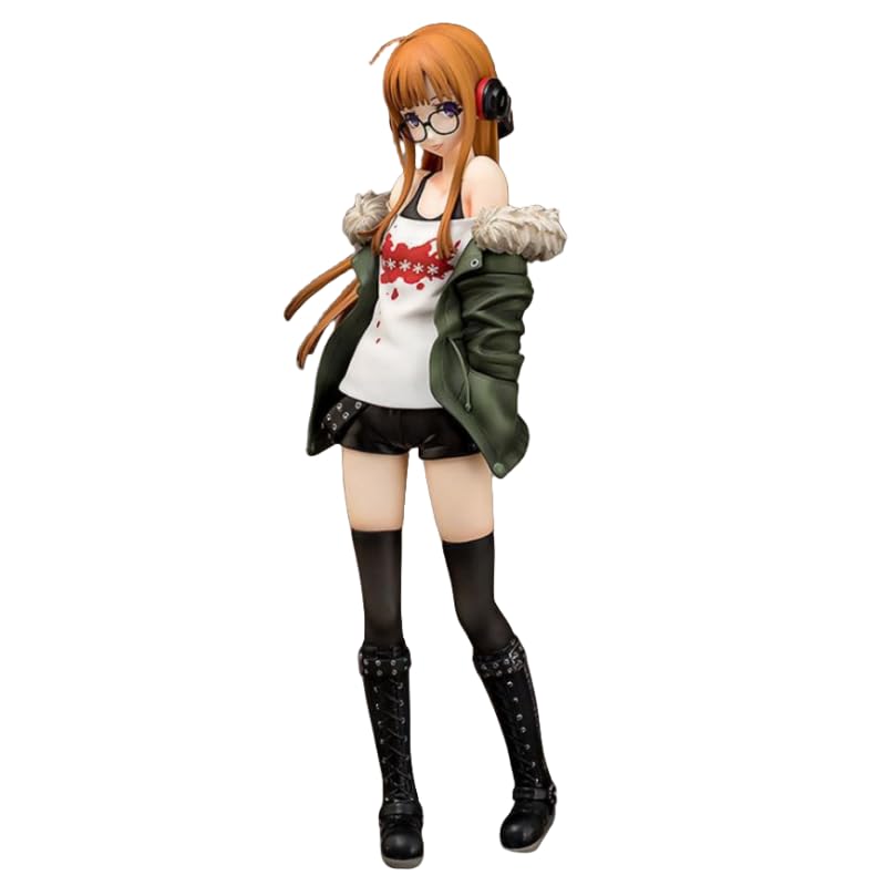 REOZIGN Figura Futaba Sakura, Gafas de pie, Figuras de anime Futaba Sakura 21 Cm, Estatuas de PVC Decoración de personajes de juego, Regalo