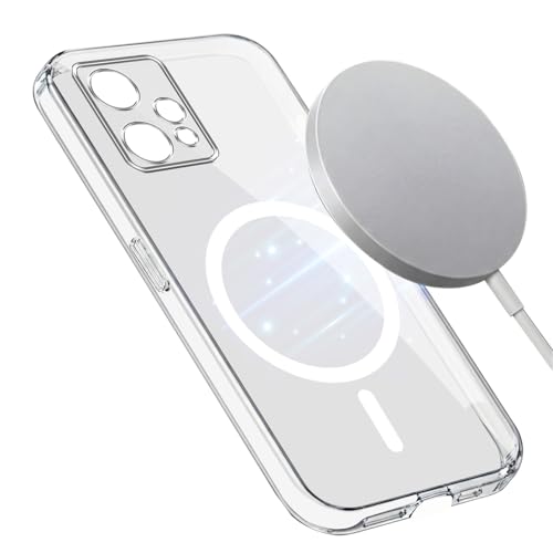 Image of Jkobi Lifetime Anti-Yellow MagSafe Compatible Clear Back Cover Case for Realme Narzo 50 Pro (Sleek Hard Crystal | Shockproof and Camera Protection)