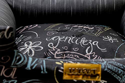 Cama Impermeável Para Cachorro Luppet Pequeno Médio Porte até 10kg Preto Paris G