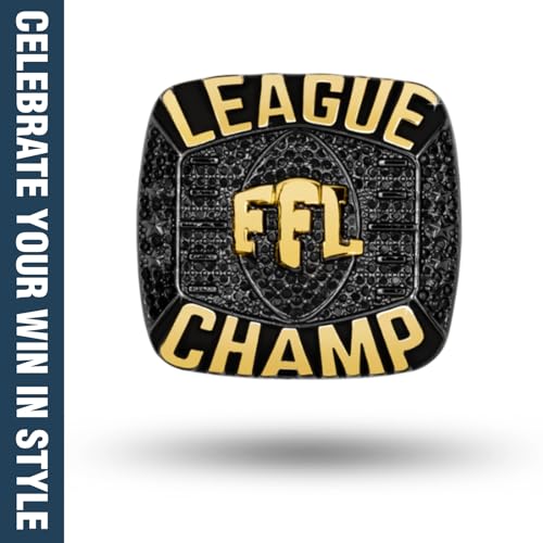 TrophySmack Fantasy Football Elite Championship Ring - Size 12 TrophySmack Trophy (Black/Gold Finish)4