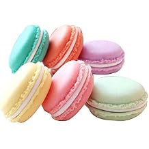 QTMY 6 PCS Colorful Mini Macaron Shape Storage Box Candy Jewelry Organizer Pill Case Container Mini, Mixed Color
