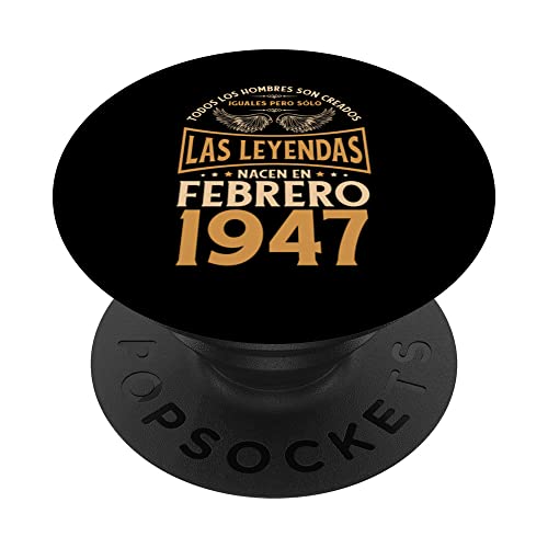 Cumpleaños Hombre Regalos Las Leyendas Febrero 1947 PopSockets PopGrip Intercambiable