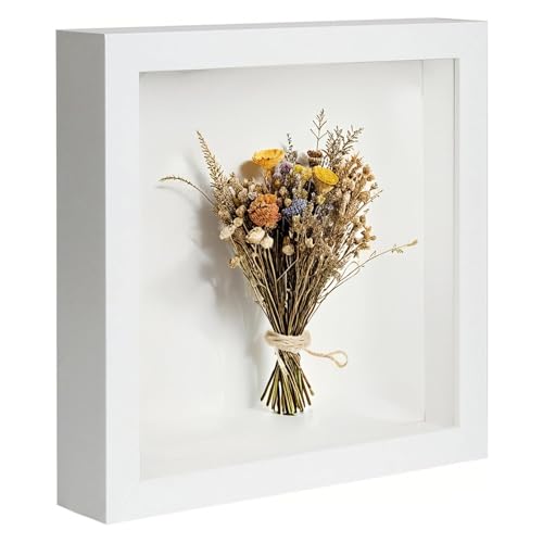 Intckwan Tiefer Bilderrahmen zum Befüllen, 20x20 cm, 3D Rahmen mit...
