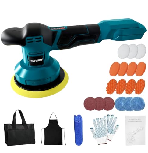 Poliermaschine Auto für Bosch18V LXT-Serie Akku 27pcs Auto poliermaschinen Set 6 Zoll Orbital Auto Politur mit 3 Variablen Geschwindigkeiten für Wachsen/Autodetaillierung (Ohne Akku)