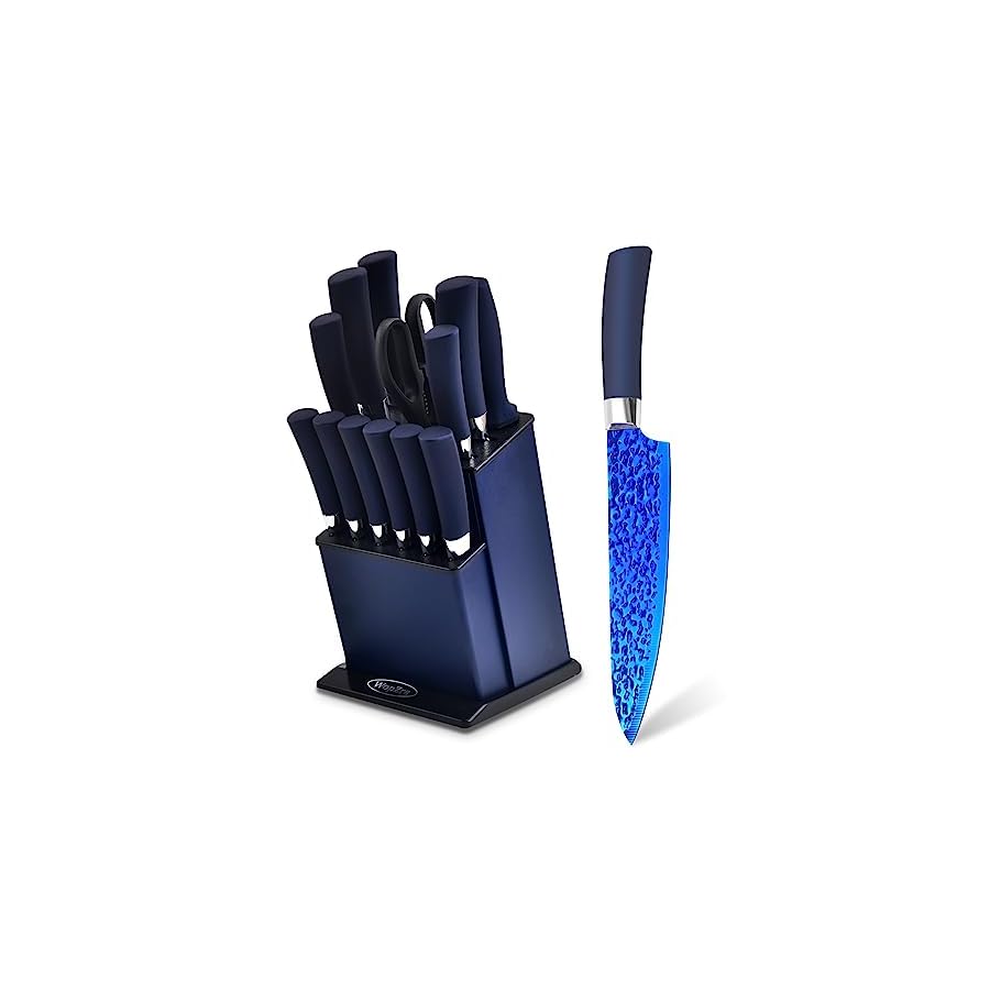 Rainbow-Kitchen-Knife-Set-Non-Stick-Knives-Set-with-Block-Thick-Blade-Cutlery-Knife-Block-Sets-Chef-Sharp-Quality-for-Home-Pro-Use-Best-Gift-Blue-Handle-Rugged-Blue-Blade Rainbow Kitchen Knife Set Non Stick Knives Set with Block Thick Blade Cutlery Knife Block Sets Chef Sharp Quality for Home & Pro Use Best Gift (Blue Handle- Rugged Blue Blade)