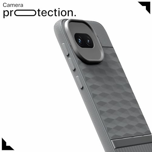 Image of Pikkme Back Cover for iQOO 15R 5G Camera Protection 3D Hexa Cube Design Silicone Protective Bumper Case (Grey)