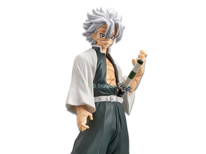 Image of Trunkin Rubber Demon Slayer Sanemi Shinazugawa Wind Style Hashira Action Figure Standie Collectible Figure Manga Weeb, 10 cm , 10 cm