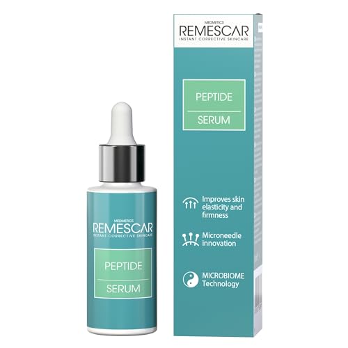 Remescar Sérum Peptídico 30ml - Reafirmante Visible con Tecnología Microneedling y Microbioma Antiarrugas Clínicamente Eficaz - Peptides