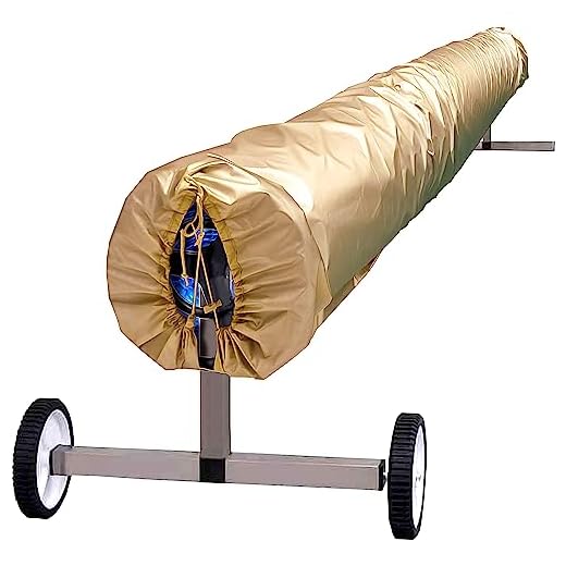 ARDILA VEELA Swimming Pool Solar Reel Protective Cover for Pools up to 18' Wide - Poly Tarp Swimming Pool Solar Blanket Protective Cover - Reel Protective Cover for Pools - Winter Cover (Cover Only)