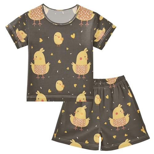senya Short Sleeve Pajamas Sets Summer Cotton Sleepwear Chicken Mom