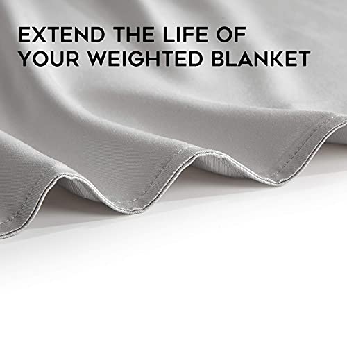 Capas de edredom YnM, Bamboo Removable Cover Light Grey, 48''x72'' Duvet Cover