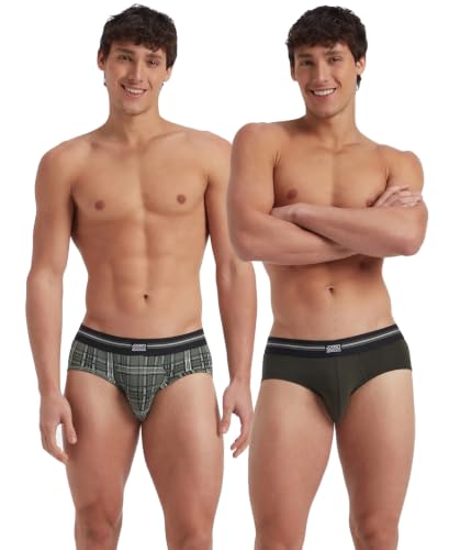 Image of Jockey UI20 Men Super Combed Cotton Elastane Stretch Printed Brief with Ultrasoft Waistband (Pack of 2)