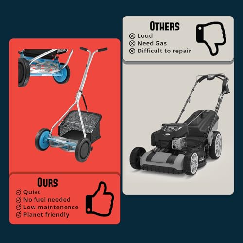 Image of American Lawn Mower 1604-16 16 inch 5-Blade Reel Mower with Grass Catcher