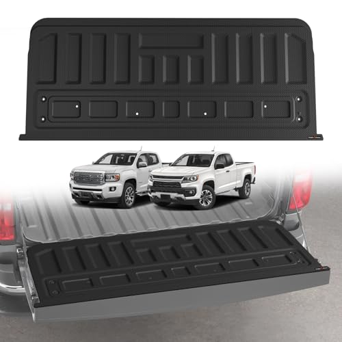 Image of TripleAliners Truck Mat Compatible with 2015-2022 Chevy Colorado & GMC Canyon Tailgate Accessories, Tailgate Mat Custom Fit All Weather Protection Pickup Liner, Won't Fit Drop-in Liners