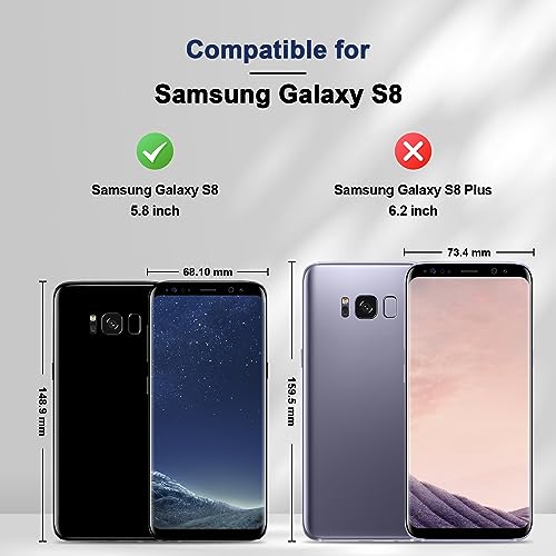 Image of Jasonyu Case for Samsung Galaxy S8 Leather Wallet Flip Cover with Card Holder,Kickstand, Magnetic Closure,TPU Shockproof Phone Case Compatible with Samsung S8 (Blue)