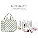 Narwey Hanging Toiletry Bag for Women Travel Checkered Makeup Bag Organizer Toiletries Bag for Travel Size Essentials, Accessories, Brushes, Cosmetics (Green Checkerboard (Medium))