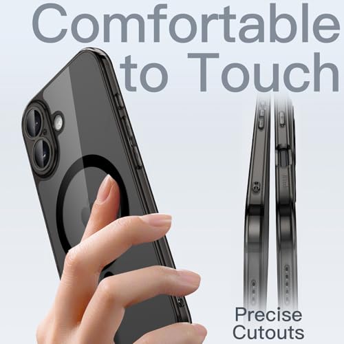 Image of JETech Magnetic Slim Case for iPhone 17 6.3-Inch Compatible with MagSafe, Camera Lens Full Protection, Ultra-Thin Lightweight Clear Minimalist Protective Phone Cover (Black)
