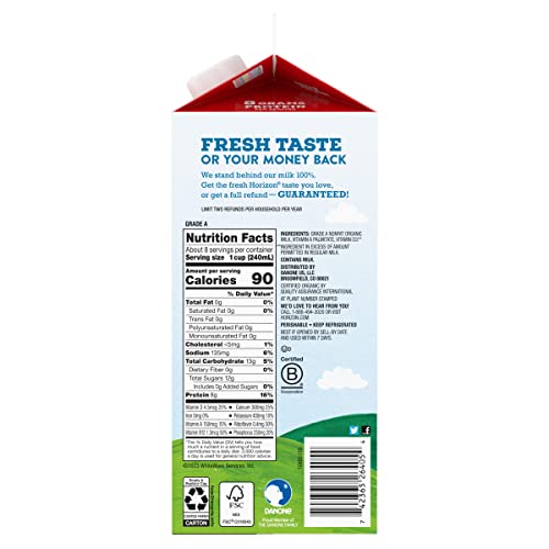 Image of Horizon Organic, Milk Fat Free UHT Organic, 64 Fl Oz