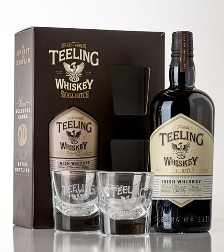 Teeling Small Batch Irish Whiskey Geschenpackung mit Glas, gereift in Ex-Bourbonfässern und...