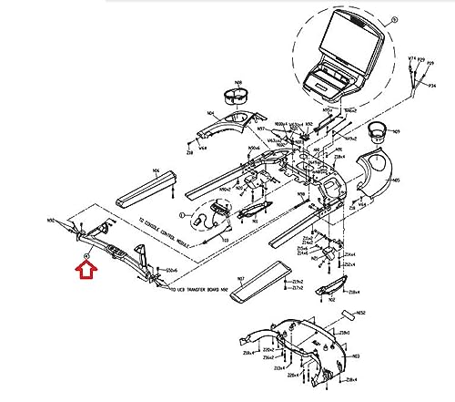 Image of English Handlebar Set 1000356217 Works with Matrix FTM501E FTM501G FTM501H Treadmill