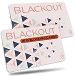 AKIELO Blackout RFID Blocking Card (2 Pack) – Ultra Thin Anti Theft Credit Card Protector – Ultimate Bank Card Blocker for Contactless Cards and Wallets (Blush Edition - 2 Pack)