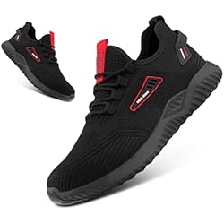 Zapatos De Trabajo Sin Cordones Hitmars Zapatos de Seguridad Hombre Zapatillas de Seguridad Mujer Zapatos de Trabajo Safety Shoes Zapatillas de Trabajo Comodos Cocina Negro EU40