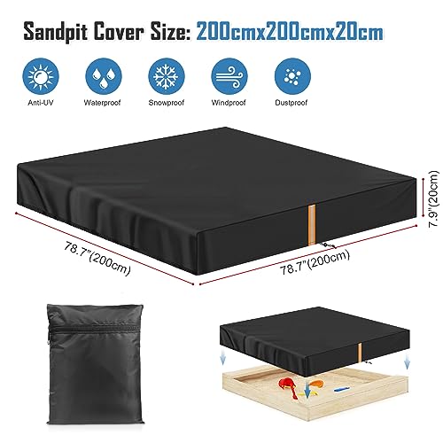 VANSHEIM Sandpit Canopy with Elasticated Drawstring, Sandbox Cover for Paddling Pool & Sand Play Tray - Image 2