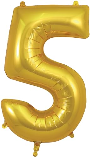 Oaktree 34" Number 5 Gold Balloon