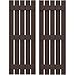 Ekena Millwork ARW401SB519X61TBH Americraft Five 3 Exterior Real Wood Spaced Board-n-Batten Shutters (Per Pair), Raisin Brown