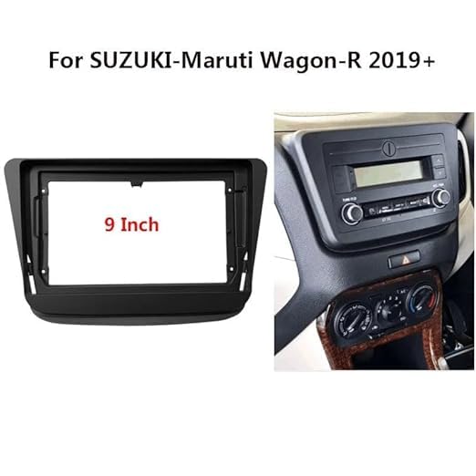 Image of Audio Wheels Car Android Frame ABS300 Plastic Material 9 inch with Wiring (Maruti WagonR 2019-2023)
