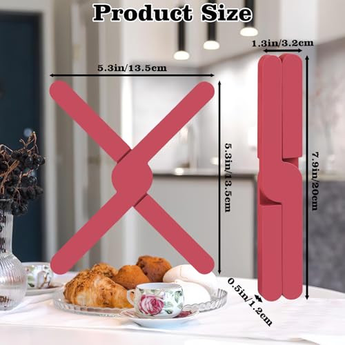 7-Pcs-Silicone-Trivets-for-Hot-Dishes-Foldable-Silicone-Trivets-for-Hot-Pots-and-Pans-Anti-Slip-Heat-Water-Resistant-Silicone-Pot-Holders 7 Pcs Silicone Trivets for Hot Dishes Foldable Silicone Trivets for Hot Pots and Pans Anti Slip Heat Water Resistant Silicone Pot Holders