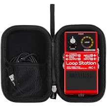 Hard Case for Boss Standard-Size Effects Pedals, Bag Compatible with Boss RC-1/DS-1/TU-3/CH-1/CS-3/NS-2 Chromatic Tuner Pedal - Hard Travel Carrying Storage Box Black