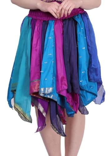 Wevez Women's Tribal Leaves Style Skirt Pack of 3, One Size, Assorted3