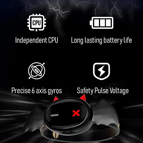 Xuomt Kleiner Teufel Kragen APP Fernbedienung Zurückhaltung SM Hals Elektrische Schock Kragen Slave Kragen Fetish Paare Spiel Flirt SM Halsband Schloss Halsbänder Sex Spielzeug für Männer Frauen