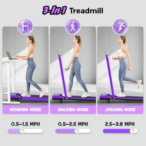 Image of Walking Pad Treadmill for Home, Incline Walking Pad with Handle Bar